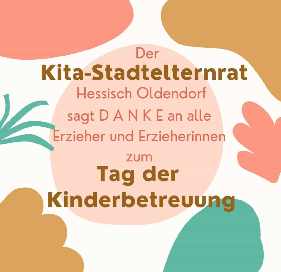 Der Kira-Stadtelternrat Hessisch Oldendorf sagt Danke an aller Erzieher und Erzieherinnen